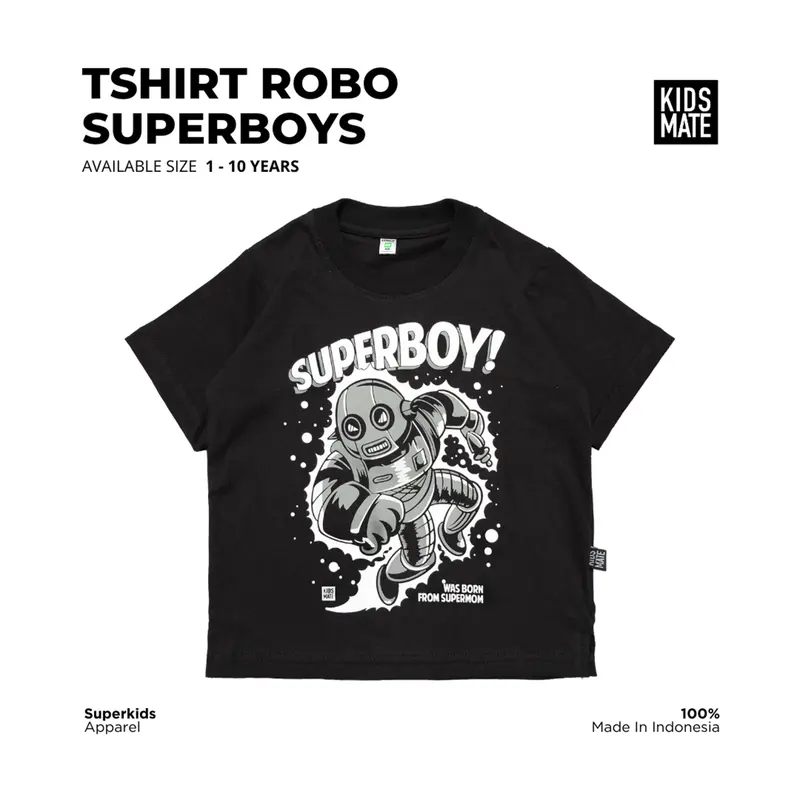 T-shirt Oversize Robo Superboys by Kidsmate Fashion 2