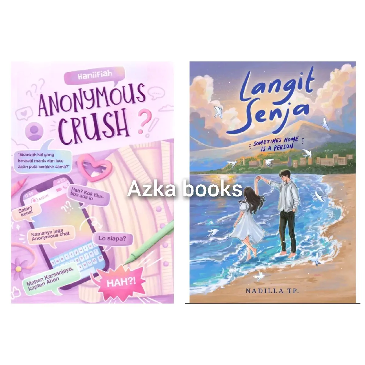 1 Paket 2 buku ; Anonymous crush + Langit senja