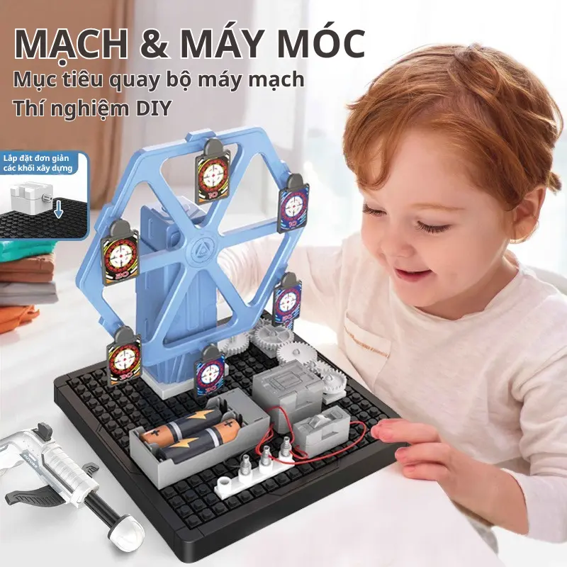 Đồ Chơi Lắp Ráp Quay Bắn Mục Tiêu , Lego Ghép Hình Cơ Khí Chuyển Động Đồ Chơi STEM Học Tập Cho Trẻ Em 4