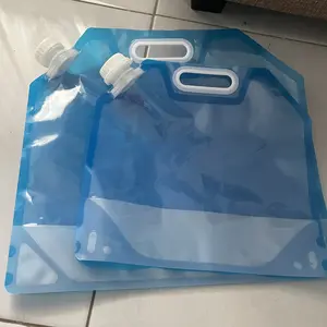 Kantong Air Minum Lipat 5 Liter / 10 Liter Tangki Air Berkemah Portabel 5/10L Foldable Portable PVC Environmentally Friendly Water Bag Capacity Large Outdoor Travel Camping Hiking Water Storage Container