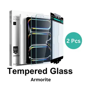 SCREEN PROTECTOR TEMPERED GLASS ARMORITE FOR IPAD AIR M3 AIR M2 11" & 13" FOR PRO M5 PRO M4 11" & 13" HD TEMPERED-GLASS WITH APPLICATION TRAY