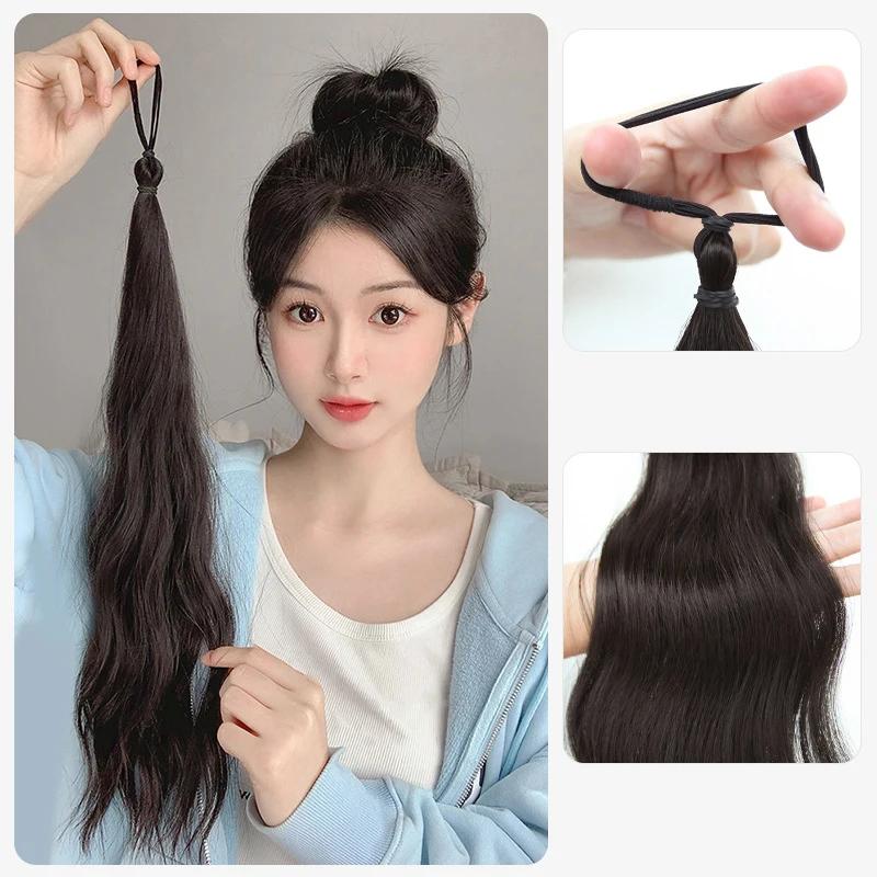  Búi Tóc Tóc Tổng Hợp Kiểu Xoăn Và Gợn Sóng Búi Tóc Lộn Xộn Scrunchies Dây Buộc Tóc Updo Dây Co Giãn Kẹp Tóc Dành Cho Nữ Viền phồng Làm Giả 