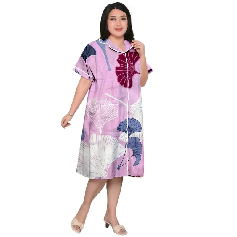daster piyama wanita jumbo ld120/daster wanita oversize Katun Busui Ibu Kancing Bumil Tidur 5