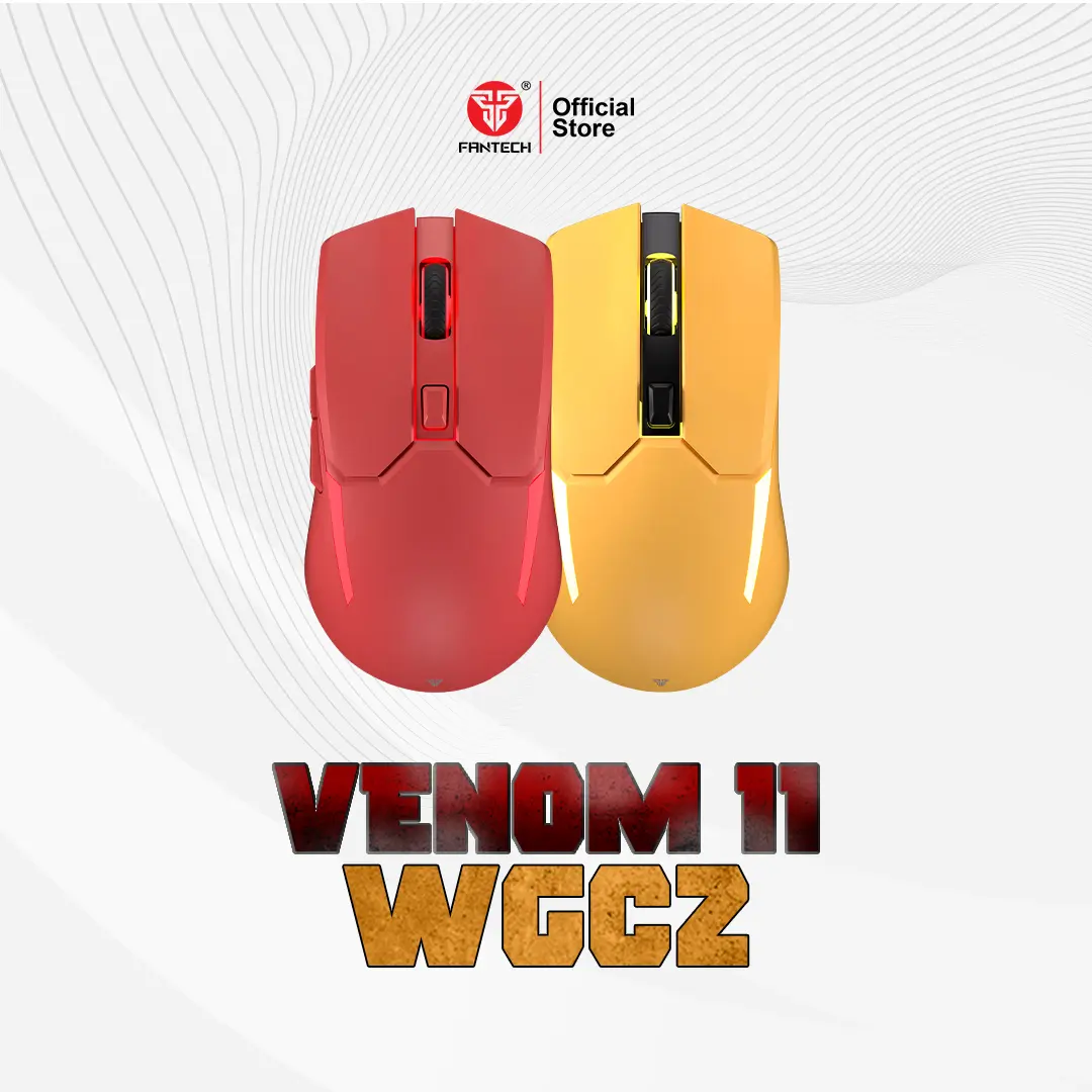 Fantech VENOM II WGC2 Wireless Mouse Gaming Rechargeable baterai kabel Computer