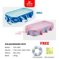 Gambar SPEEDS Kolam Lipat Anak Portabel Foldable Renang Lipat Swimming Pool Size Jumbo Kolam Mandi 020-60 - BIRU 220x120x50cm dari Speedss Official Store Kota Surabaya 3 Tokopedia