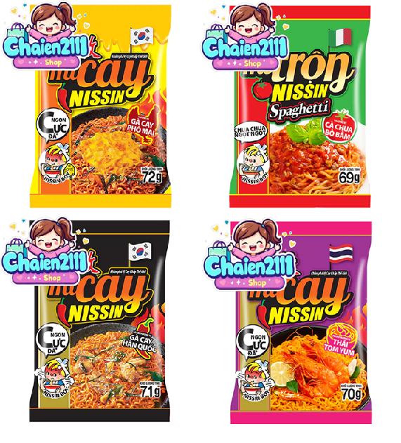 Mì Cay Nissin - Thùng 30 gói Vị Phô Mai - Chuẩn Vị Hàn Quốc