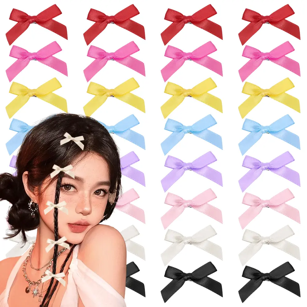 กิ๊บติดผมผ้ากุทัณฑ์ Y2K สีพาสเทลมินิ 8 ชิ้น สไตล์บัลเล่ต์หวาน ริบบิ้น โบว์หน้าม้า กิ๊บติดผมปากเป็ดสำหรับเด็กผู้หญิง ผู้หญิง เกาหลี น่ารัก คว้า เครื่องประดับผม