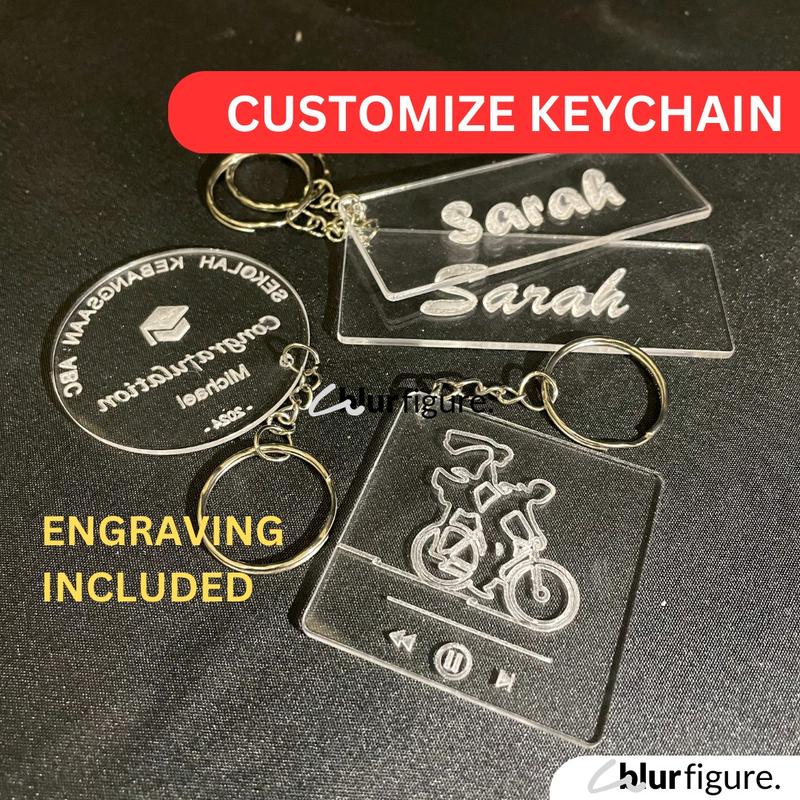 Fully Customize DIY Keychains with engraving image or words (PM ...