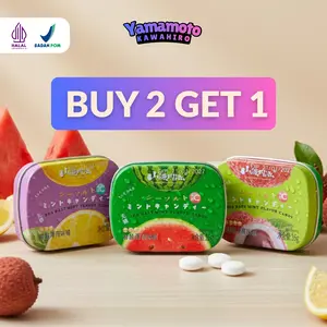 (BONUS 1) Yamamoto Kawahiro Permen Mint Bebas Gula Sugar Free Halal BPOM Nafas Segar Anti Bau Mulut