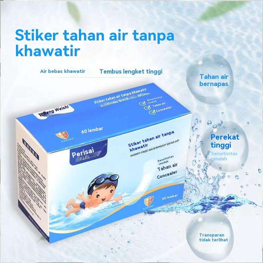 Plester tahan air transparan yang dapat bernapas tak terlihat plester anti-abrasi penutup kaki penutup bekas luka mandi stiker tahan air PU daya rekat tinggi-JT