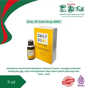 Daily D3 Kids Drops 9 ml Untuk Bayi Membantu Memelihara Fungsi Imun & Memenuhi Kebutuhan Vitamin D
