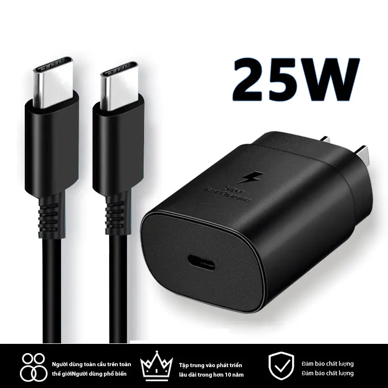 Cáp Sạc Nhanh 25W TypeC Sang TypeC Dành Cho Các Thiết Bị Cắm TypeC A50 A51 A53 A33 A13 A23 A71 A70 A80 A90 Note 8 9 10 20 S10 S20 S20+ S20 S21 S22 Ultra Z Flip 3 4 Z Fold 3 4