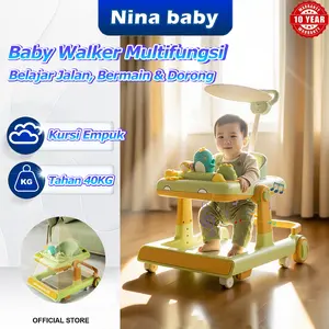 Baby Walker Lipat Mainan Musik Walker Alat Bantu Jalan Bayi Newborn Baby Toddler Girls Boys Toddler Roda