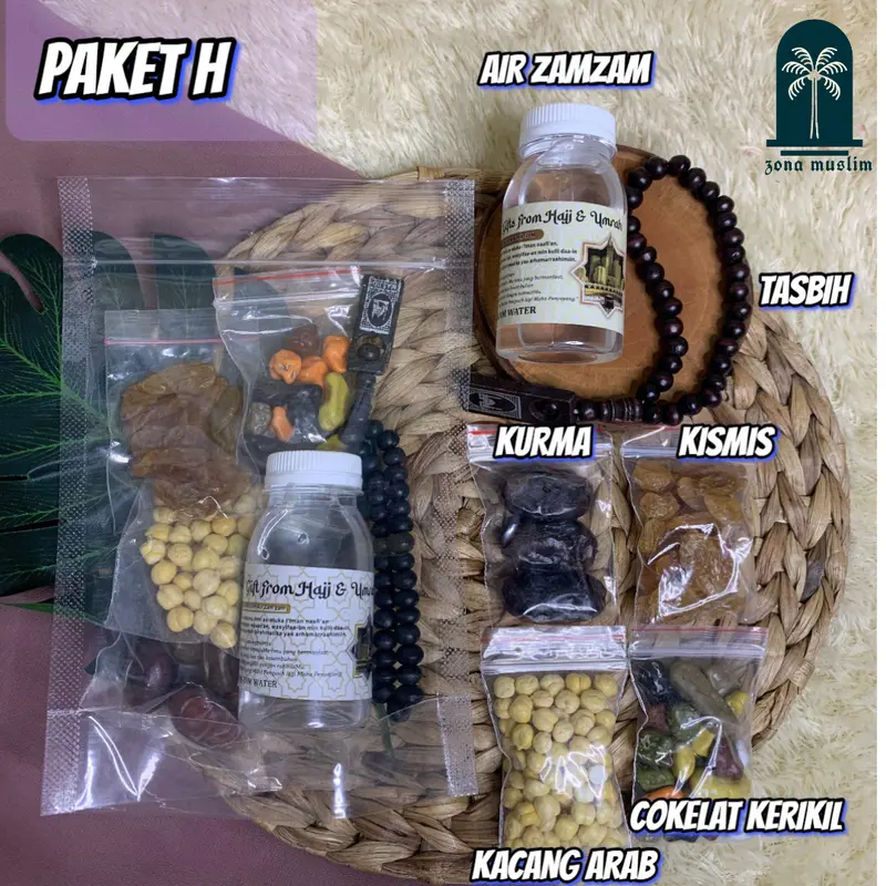 PAKET EKONOMIS OLEH-OLEH HAJI DAN UMROH MENGGUNAKAN POUCH/1PCS/BINGKISAN MAKANAN Almond Coklat Food Gift 7
