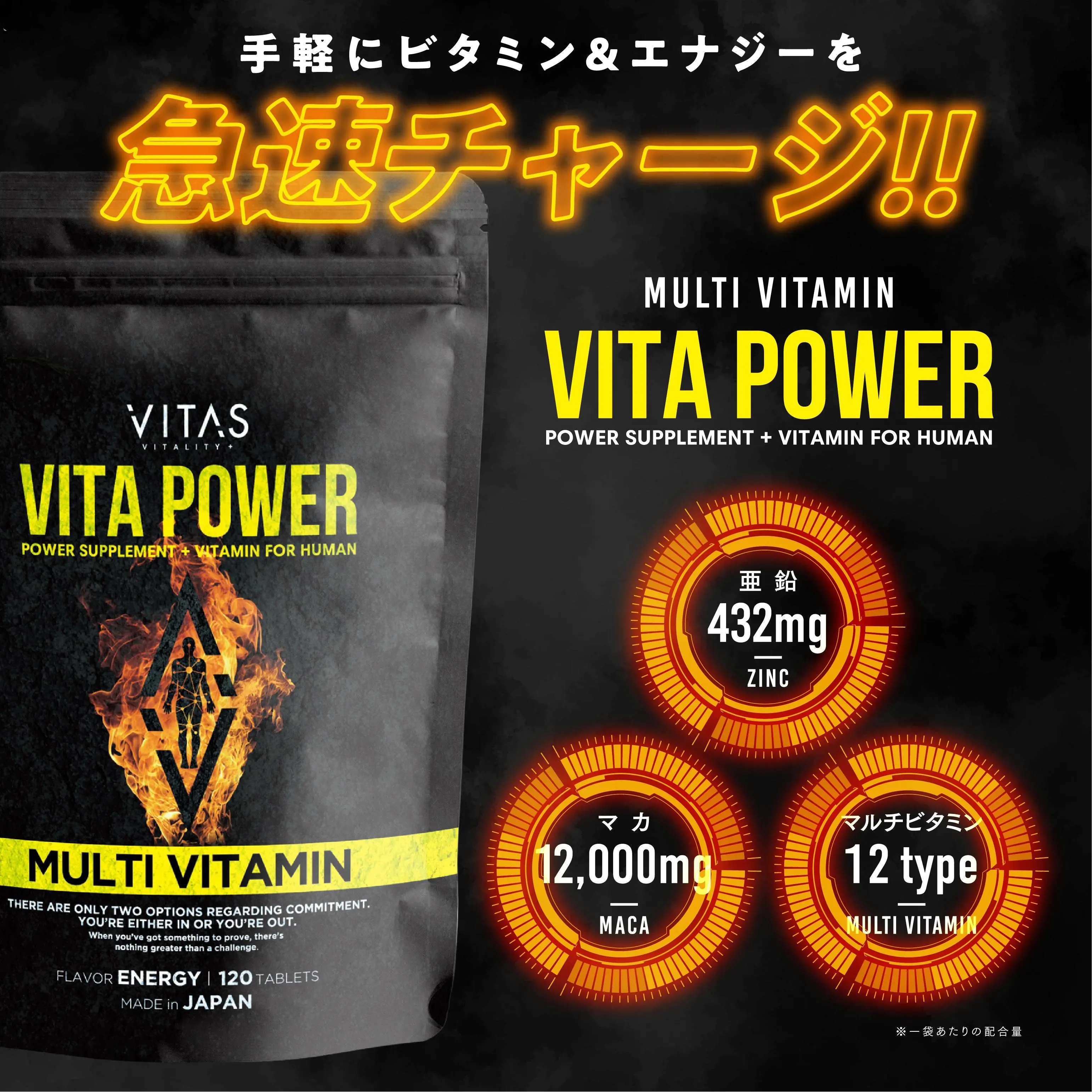 VITAS（バイタス） VITA POWER ビタパワー マカ 亜鉛 マルチビタミン
