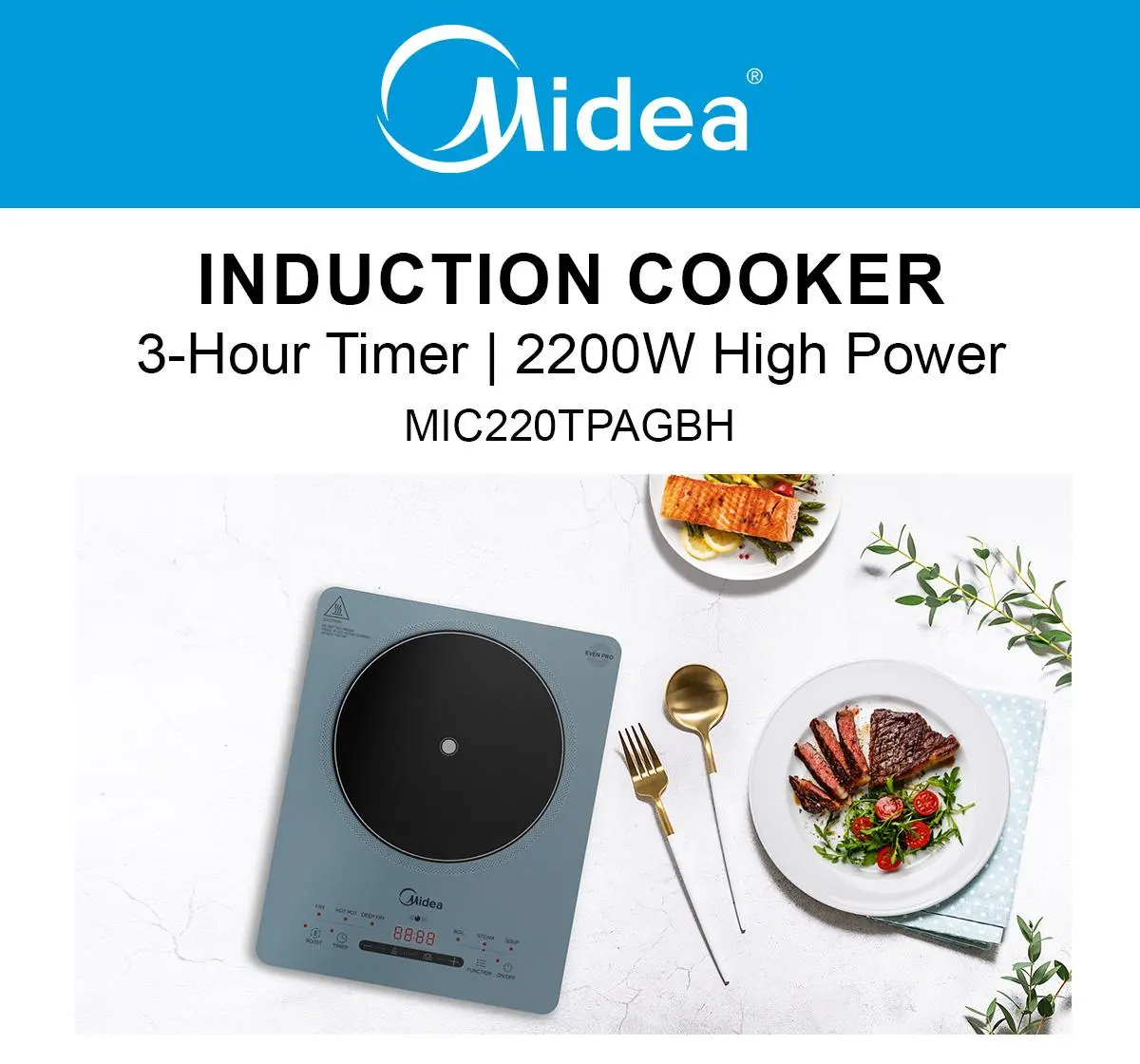 Midea MIC220TPAGBH 2200W Induction Cooker