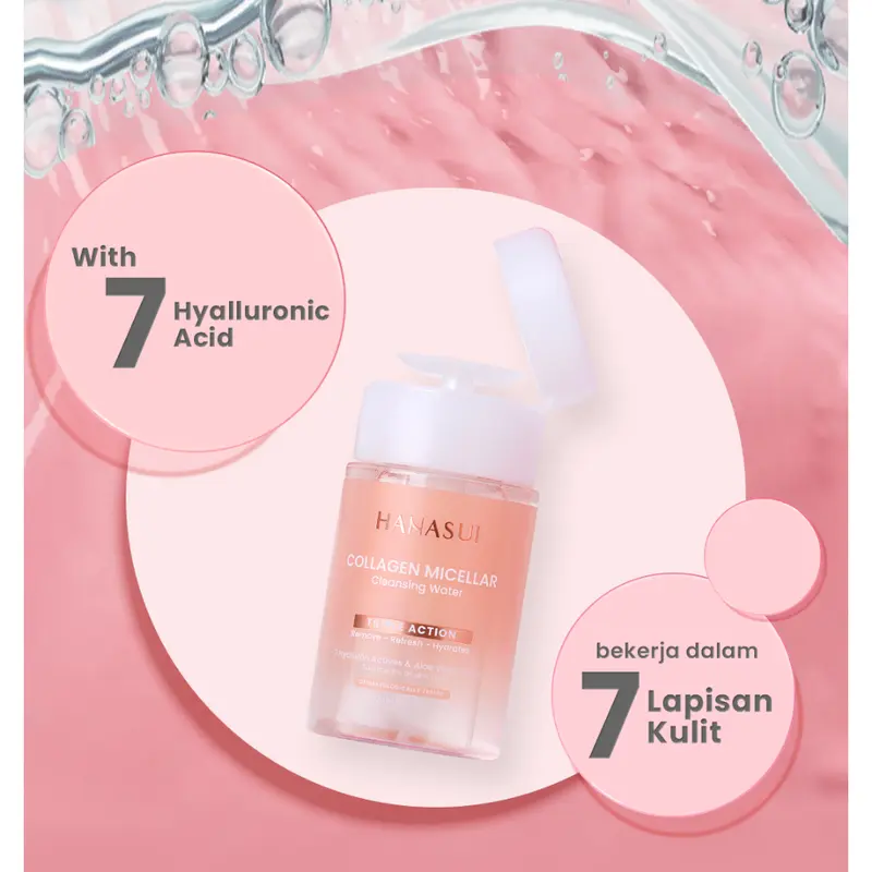 HANASUI COLLAGEN MICELLAR CLEANSING WATER 100ML 5