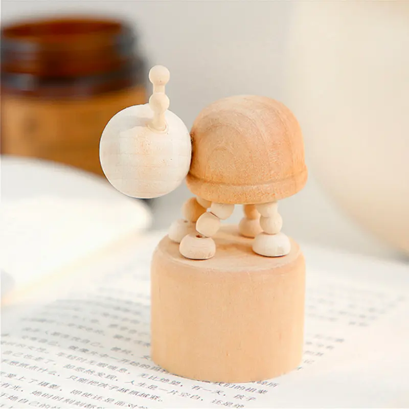 Boneka Kayu Menari Hiasan Meja Dekorasi Kamar Ornamen Lucu Mainan pendidikan 5