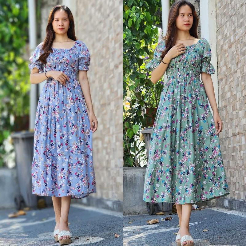 BEFA - Long Dress Canda Double Ruffle Terlaris Casual Panjang 2