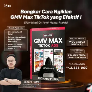 Paket VIP Buku Master GMV Max TikTok Ads - Naik Level Profesional, Bukan Sekadar Pasang Iklan!