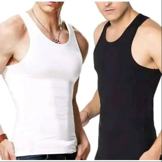 Singlet Dewasa Pria Ukuran Katun Cowok Kaos untuk Cowok dari Bahan Katun Putih Remaja 1