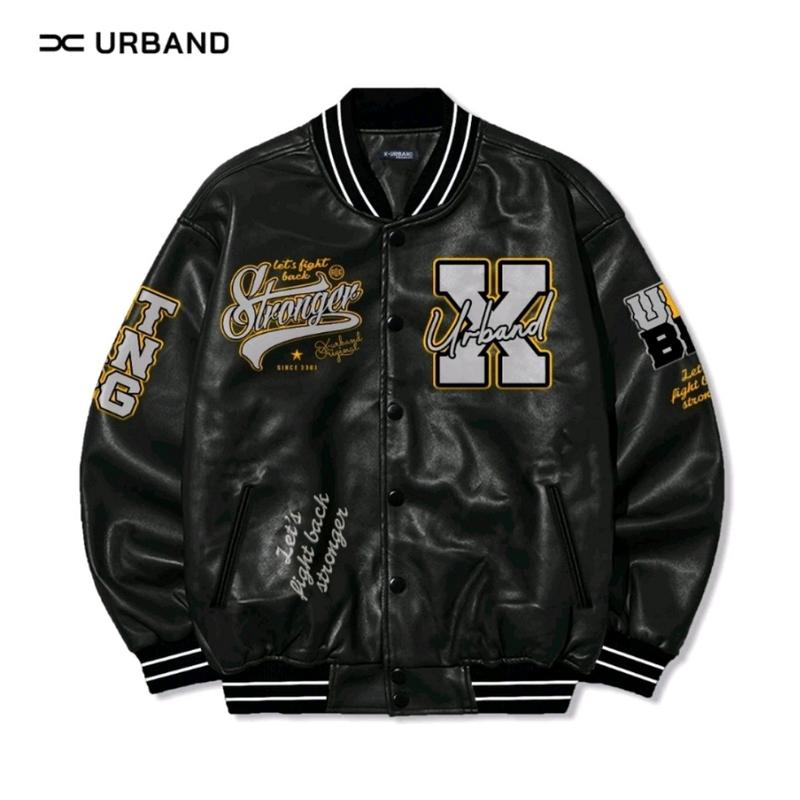 X urband absolute jaket kulit sintetis varsity unisex Bomber university lets fight stronger Gudang jaket store 1