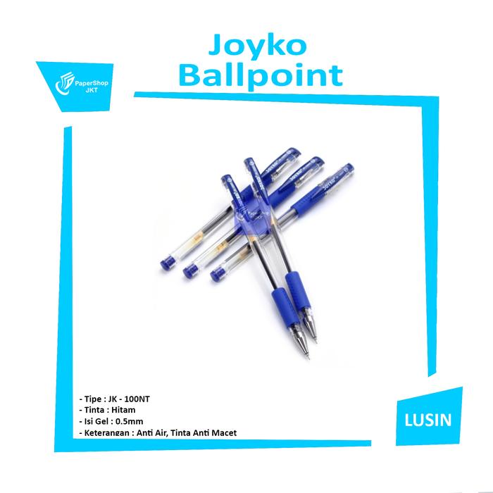 Gambar JOYKO - Pen - Pulpen Ballpoint JK-100NT - Lusin - Tinta Biru dari Papershopjkt Kota Administrasi Jakarta Utara 5 Tokopedia