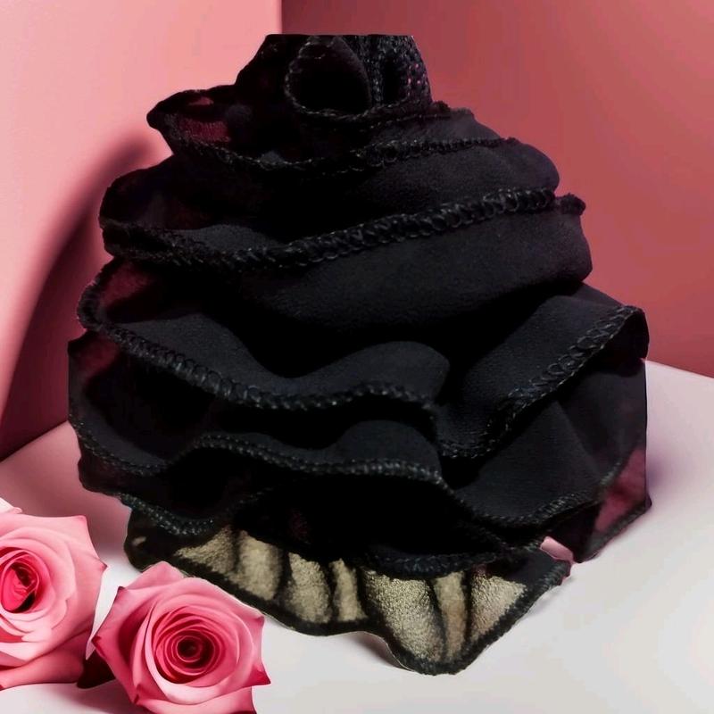Kerudung Ikat Cepol Mawar Sanggul Cepolan Scrunchies 2