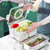 Gambar Food kontainer wadah penyimpanan makanan serbaguna dengan kotak saringan untuk buah sayur - CJ18-Putih【1set1pcs】 dari TOM Mall Kab. Tangerang 2 Tokopedia