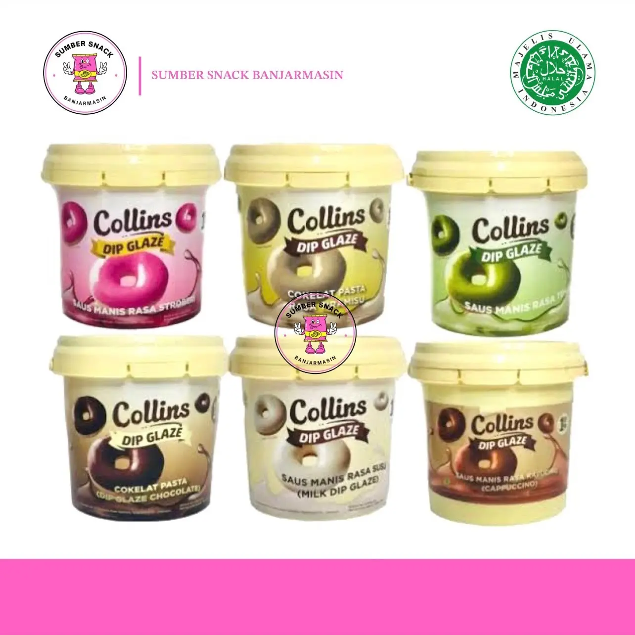 ￼Collins Dip Glaze (300g) (6 Varian Rasa)