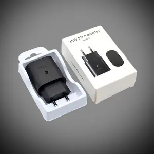 (BISA COD) Adaptor Charger Fast Charging 25 Watt Type C To Type C Travel Adapter Super Fast Charging Casan Pengisian Cepat EP-TA800 Hitam Kabel kepala  charger Putih