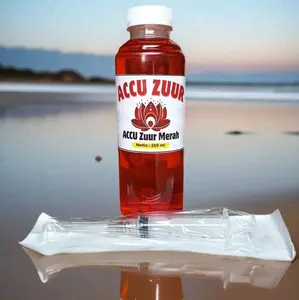 AIR AKI ZUUR MERAH 250ML PERBAIKAN AKI DROP TEKOR LEMAH TIDAK KUAT STATER