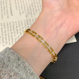 Gelang Tangan SUNQ, Gaya Gelang, Terlaris, Berisi Berlian, untuk Tangan women aksesoris jewelry