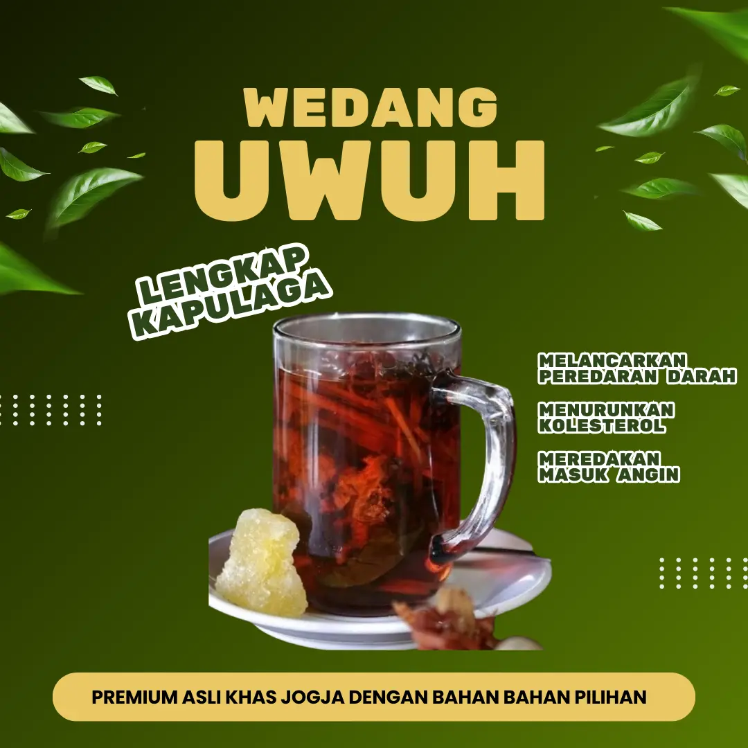 Wedang Uwuh Asli Jogja - Lengkap Daun Kapulaga + Gula Batu obat Herbal Sehat Tradisional Tea Manis