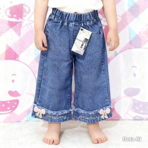 Celana jeans kulot anak perempuan viral 2026 celana untuk anak usia 1-10 tahun Fashion anak perempuan celana panjang import