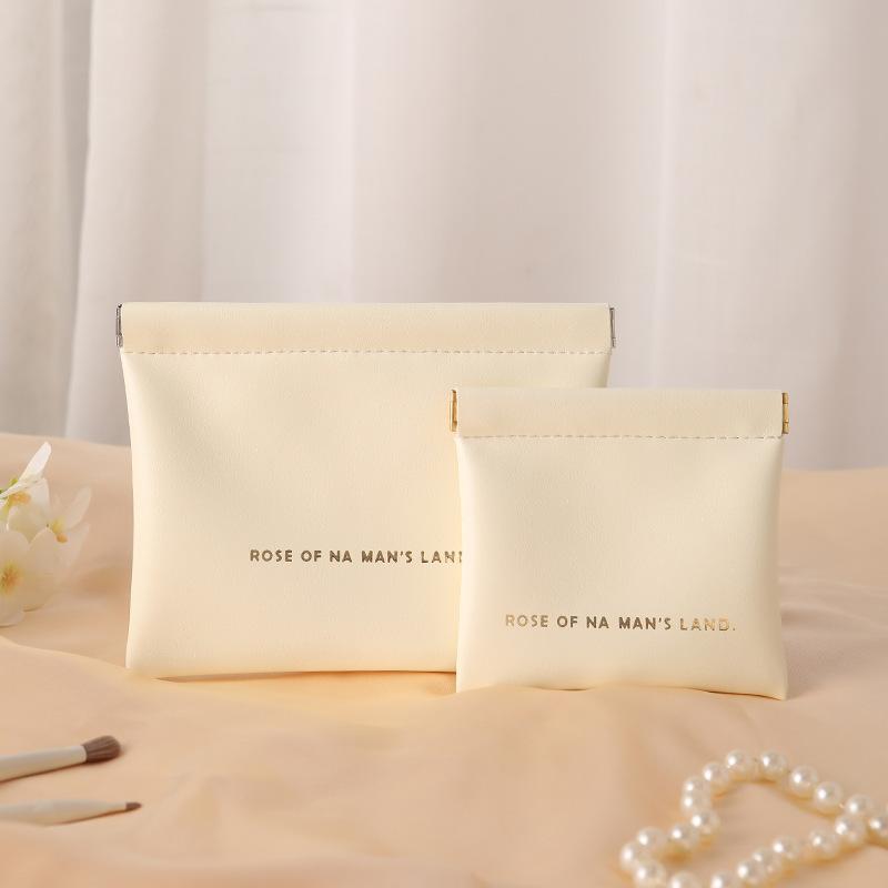 Product Introduction of PU Leather Simple Mini Lipstick Makeup Storage Bag Data Cable Storage Women Square Small Cosmetic Pouch Portable Make Up Key Organizer Bags 18