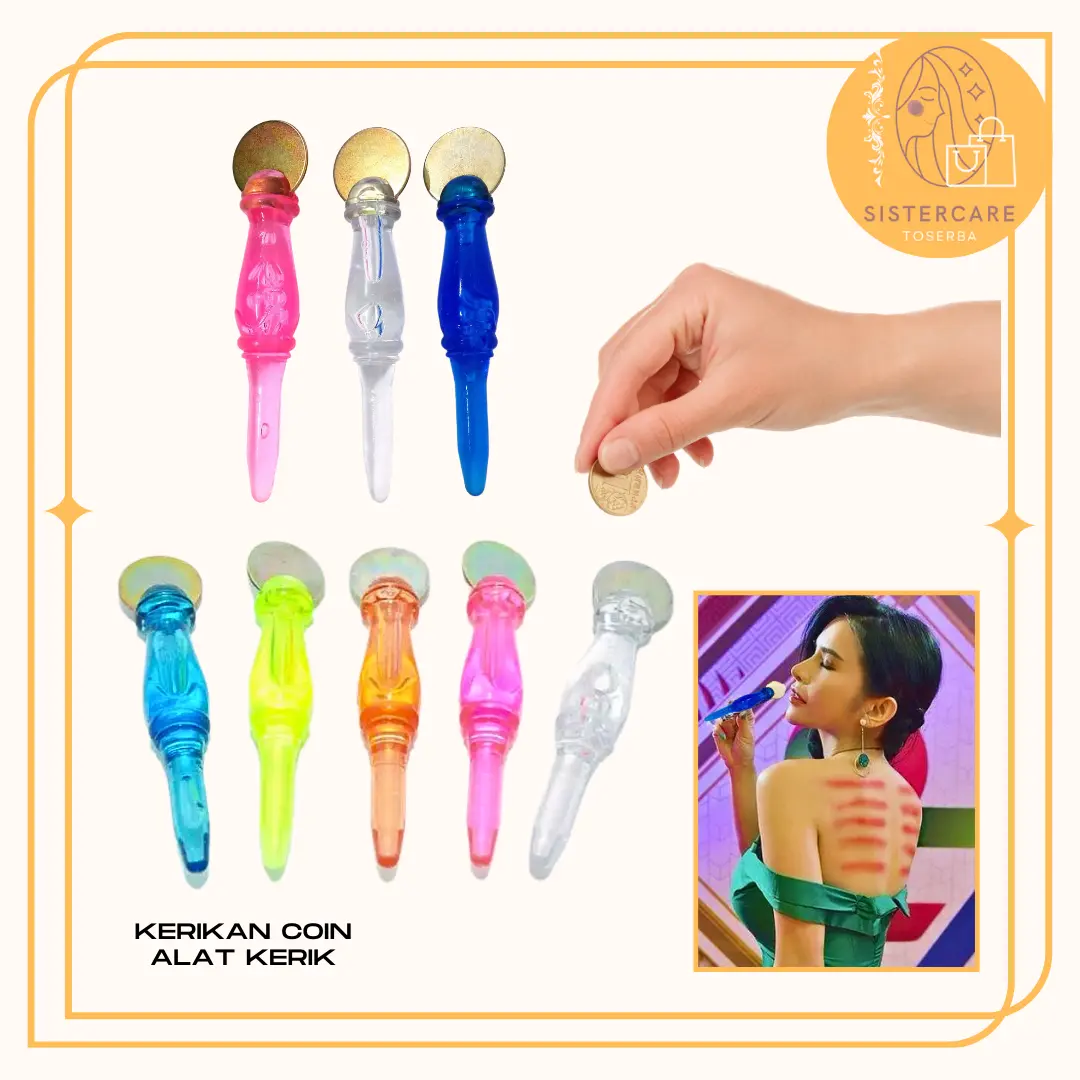Alat Kerokan SISTERCARE Koin Kerikan untuk Mengatasi Masuk Angin pada Badan Alat Kerik Badan Alat Pijat Terapi Akupuntur