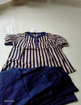 Product Review of SETELAN SALUR LD 110 120 130CM XL XXL SETELAN KATUN RAYON TWILL 116554 - SET MOTIF SALUR WANITA jumbo soft peach murah Baju Celana Kancing from B**e 0