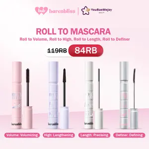 BNB barenbliss Roll To Mascara [Volume, High, Length Steel & Definer Steel Mascara] 8g | Maskara Tahan 24 Jam Volumizing Lengthening Waterproof Smudgeproof Sweatproof Tanpa Gumpal Bulu Mata Panjang Tebal & Lentik Dengan 4X Peptide Vitamin E Jojoba Oil