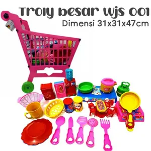 TROLI MASAKAN BESAR MAINAN ANAK TROLLEY WJS001 Toys simulasi kota tidak