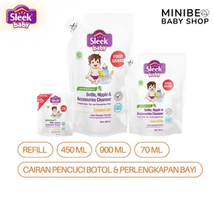 Sleek Baby Pembersih Botol dan Perlengkapan Bayi Refill Cairan pencuci Botol