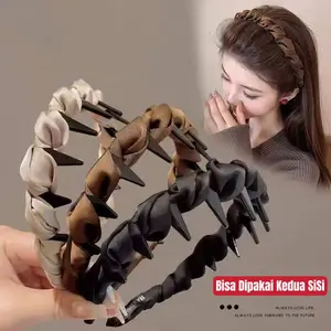 NEW Bando Bandana Kain Korean Fashion Wanita Elegan Motif Terbaru 2025 Elastis High Quality Clips