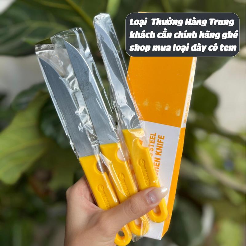 ( Hộp 12 cây ) Dao gọt Kinwi Thailand 511 dao gọt hoa quả trái cây siêu sắc bén - Mẫu Cán Vàng hàng Trung cán mỏng