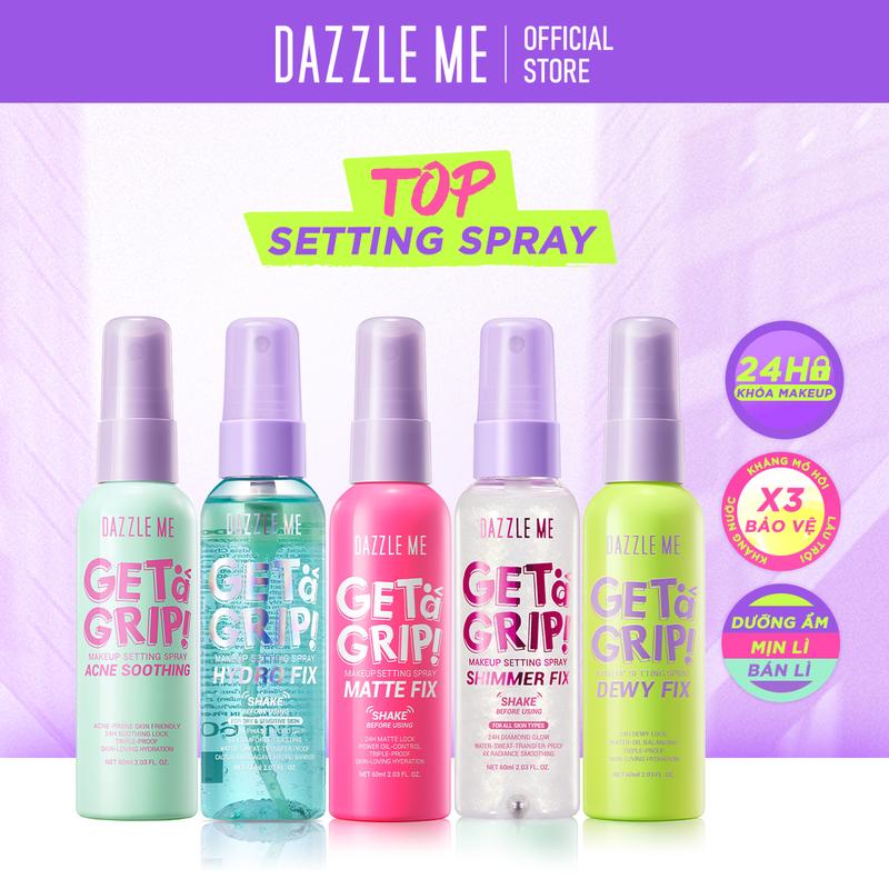 Xịt Khóa Makeup DAZZLE ME Xịt Cố Định Lớp Trang Điểm Lâu Trôi Và Kiểm Soát Dầu…