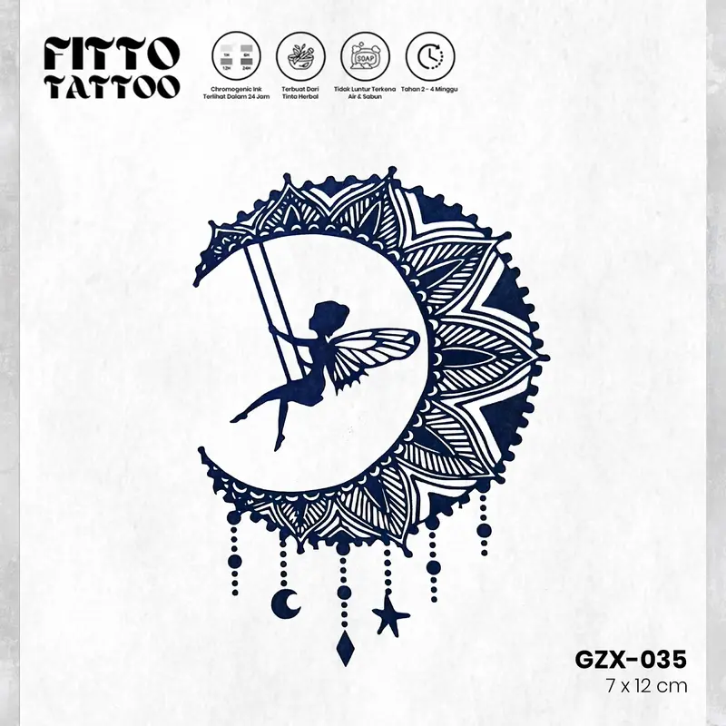 tato temporer premium tatto kecil semi permanen tattoo fruit ink aesthetic planet Temporary 7