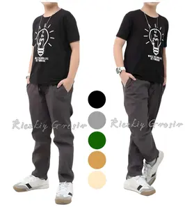 Celana Chinos Rib Tanggung Anak Laki-Laki Usia 5-15 Thun Kain Sterich Premiyum Qualitiy Fashion celana chinos anak laki laki