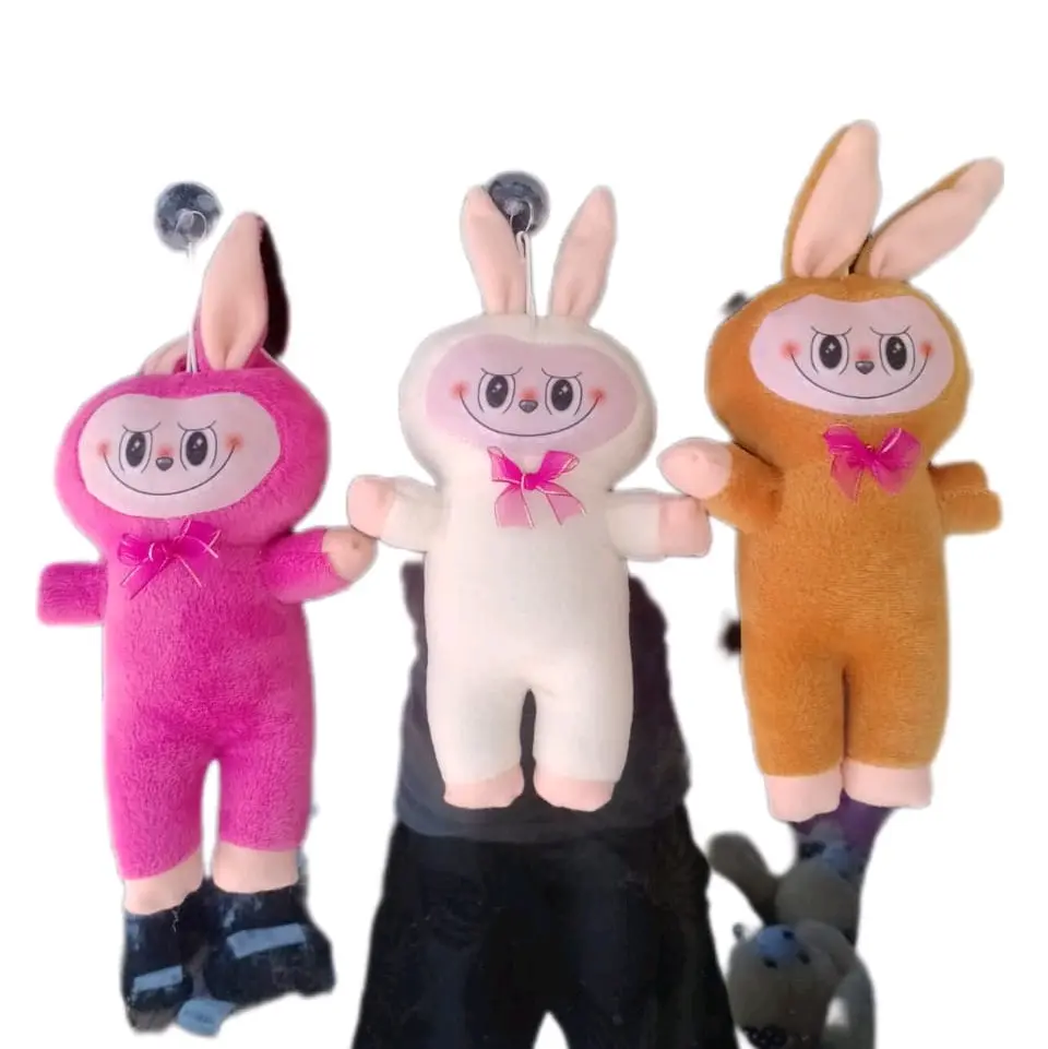boneka gantungan kunci /hiasan kaca mobil labubu the monster exiting macaron