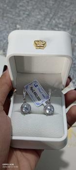 Product Review of 【003Harga telah dibanting, segera di CO】Chard Wake Anting princess round Anting wanita elegan high quality cantik elegan anti Zirconia 1 Carat Sertifikat GRA Kotak Indah   CWE002 from M** I**u 1
