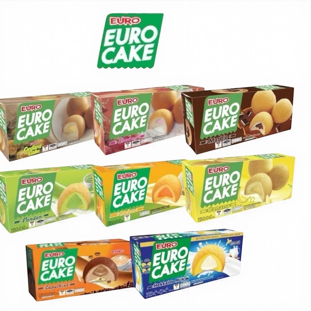EURO CAKE ขนมปัง แป้งพักเค้ก ยูโร่ เค้ก 17 ก. 12 ชิ้น