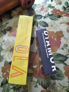 Product Review of MORLAB - PAKET COMBO BRIGHT ( 1 PCS MORLAB V10 VITMANIN TONE UP CREAM + 1 PCS NOURISHING BRIGHT GLOW MIST ) BPOM from @**g 1